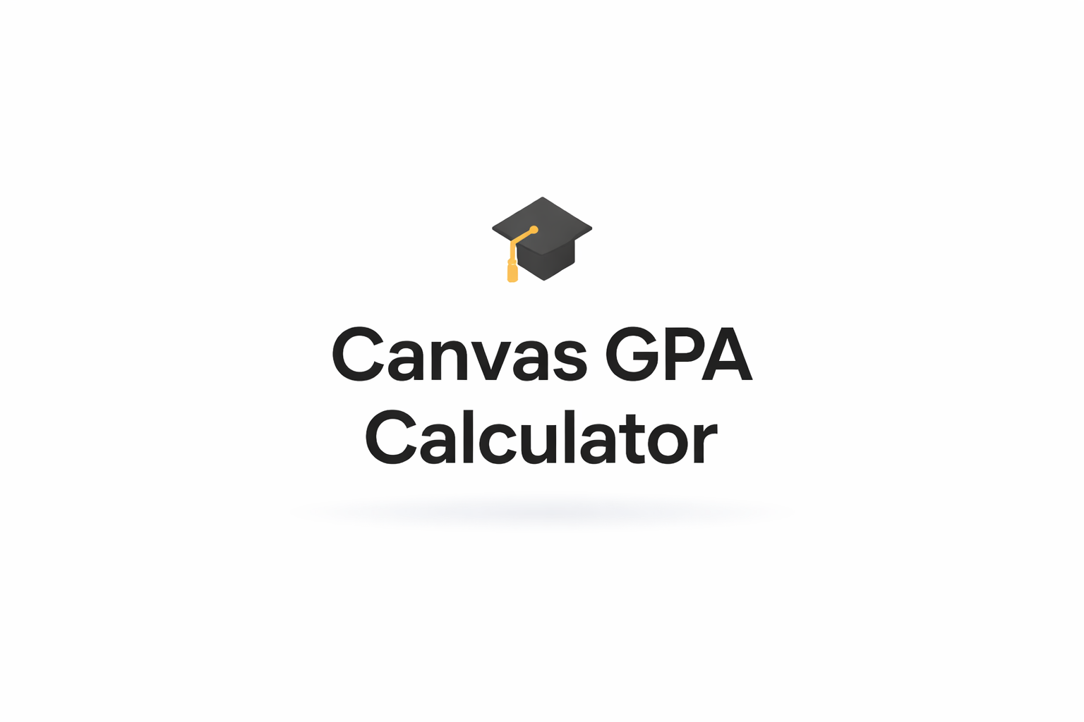 Canvas GPA Calculator